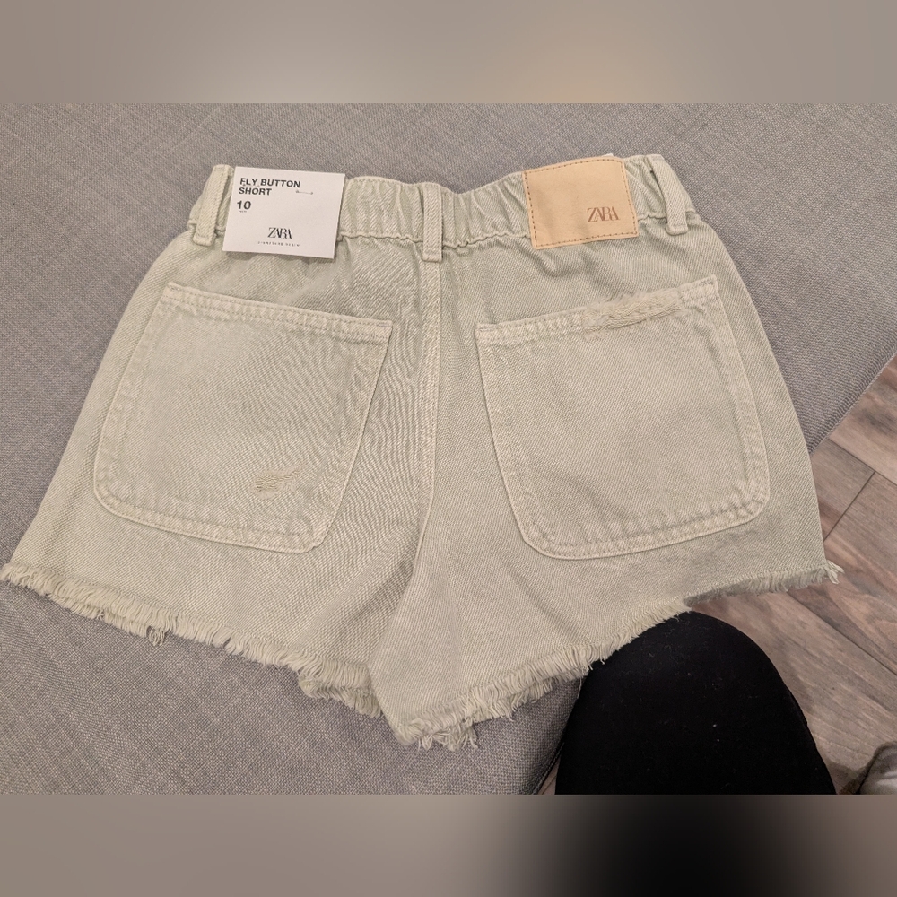 Zara girls fly button shorts adjustable waist - Picture 3 of 10